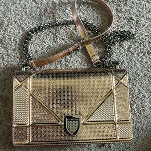 DIOR Diorama Patent Leather Crossbody Bag